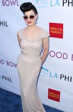 DITA VON TEESE at 2014 Hollywood Bowl Opening Might and Hall of Fame Inductions