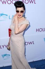 DITA VON TEESE at 2014 Hollywood Bowl Opening Might and Hall of Fame Inductions