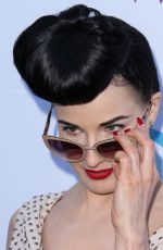 DITA VON TEESE at 2014 Hollywood Bowl Opening Might and Hall of Fame Inductions