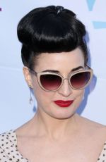 DITA VON TEESE at 2014 Hollywood Bowl Opening Might and Hall of Fame Inductions