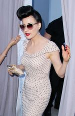 DITA VON TEESE at 2014 Hollywood Bowl Opening Might and Hall of Fame Inductions