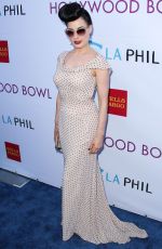 DITA VON TEESE at 2014 Hollywood Bowl Opening Might and Hall of Fame Inductions
