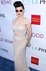 DITA VON TEESE at 2014 Hollywood Bowl Opening Might and Hall of Fame Inductions