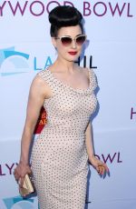 DITA VON TEESE at 2014 Hollywood Bowl Opening Might and Hall of Fame Inductions