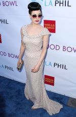 DITA VON TEESE at 2014 Hollywood Bowl Opening Might and Hall of Fame Inductions