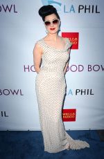 DITA VON TEESE at 2014 Hollywood Bowl Opening Might and Hall of Fame Inductions