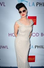 DITA VON TEESE at 2014 Hollywood Bowl Opening Might and Hall of Fame Inductions