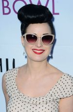 DITA VON TEESE at 2014 Hollywood Bowl Opening Might and Hall of Fame Inductions