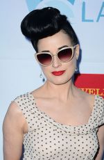 DITA VON TEESE at 2014 Hollywood Bowl Opening Might and Hall of Fame Inductions