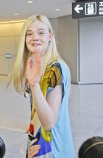 ELLE FANNING at Narita International Airport in Tokyo