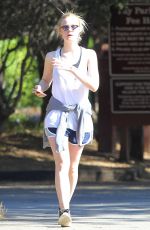 ELLE FANNING Hiking at Fryman Canyon
