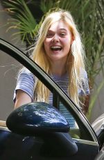 ELLE FANNING Out amd About in West Hollwood 1506