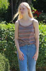 ELLE FANNING Out and About in Studio City 1306