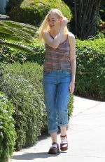 ELLE FANNING Out and About in Studio City 1306