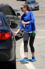 EMILY BLUNT in Tights Out and About in Los Angeles