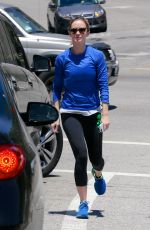 EMILY BLUNT in Tights Out and About in Los Angeles
