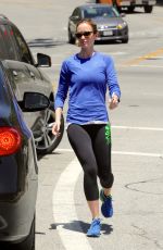 EMILY BLUNT in Tights Out and About in Los Angeles