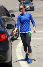 EMILY BLUNT in Tights Out and About in Los Angeles