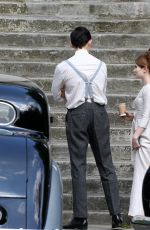 EMILY BROWNING on the Set of Legend in London