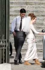 EMILY BROWNING on the Set of Legend in London