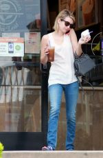 EMMA ROBERTS Leaves Coffee Bean and Tea Leaf in Los Angeles