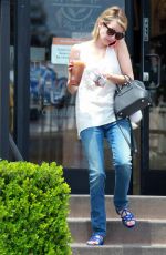 EMMA ROBERTS Leaves Coffee Bean and Tea Leaf in Los Angeles