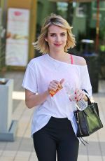 EMMA ROBERTS Leaves Yoga Class in Los Angeles