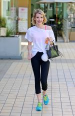 EMMA ROBERTS Leaves Yoga Class in Los Angeles