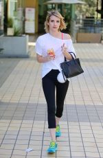 EMMA ROBERTS Leaves Yoga Class in Los Angeles