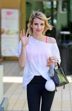 EMMA ROBERTS Leaves Yoga Class in Los Angeles