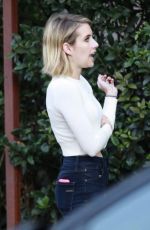EMMA ROBERTS Outside Chateau Marmont in Los Angeles