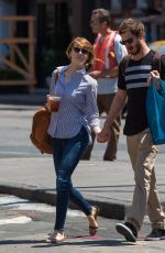 EMMA STONE and Andrew Garfield Out and About in New York 2306