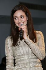 EMMY ROSSUM at American Express and Uber Mobile Loyalty Program Launch in New York
