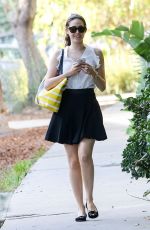 EMMY RoSSUM in Short Skirt Out in West Hollywood