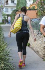 EMMY ROSSUM in Tights Leaves a Gym in West Hollywood