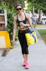 EMMY ROSSUM in Tights Leaves a Gym in West Hollywood