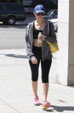 EMMY ROSSUM Leaves a Gym in West Hollywood