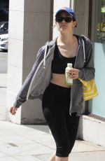 EMMY ROSSUM Leaves a Gym in West Hollywood