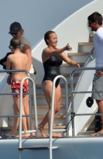 HAYDEN PANETTIERE in Swimsuit at a Yacht in St. Tropez