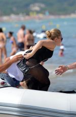 HAYDEN PANETTIERE in Swimsuit at a Yacht in St. Tropez