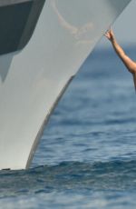 HAYDEN PANETTIERE in Swimsuit at a Yacht in St. Tropez