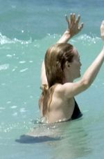 HEATHER GRAHAM in Bikini at a Beach in Cancun