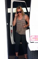 HILARY DUFF at Rise Movement Gym in West Hollywood