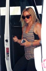 HILARY DUFF at Rise Movement Gym in West Hollywood