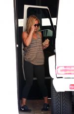 HILARY DUFF at Rise Movement Gym in West Hollywood