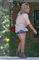 HILARY DUFF in Jeans Shorts Out in Beverly Hills 0506