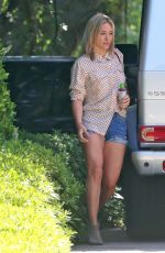 HILARY DUFF in Jeans Shorts Out in Beverly Hills 0506