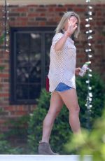 HILARY DUFF in Jeans Shorts Out in Beverly Hills 0506
