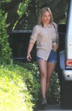 HILARY DUFF in Jeans Shorts Out in Beverly Hills 0506