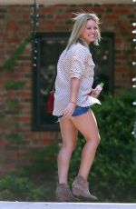 HILARY DUFF in Jeans Shorts Out in Beverly Hills 0506